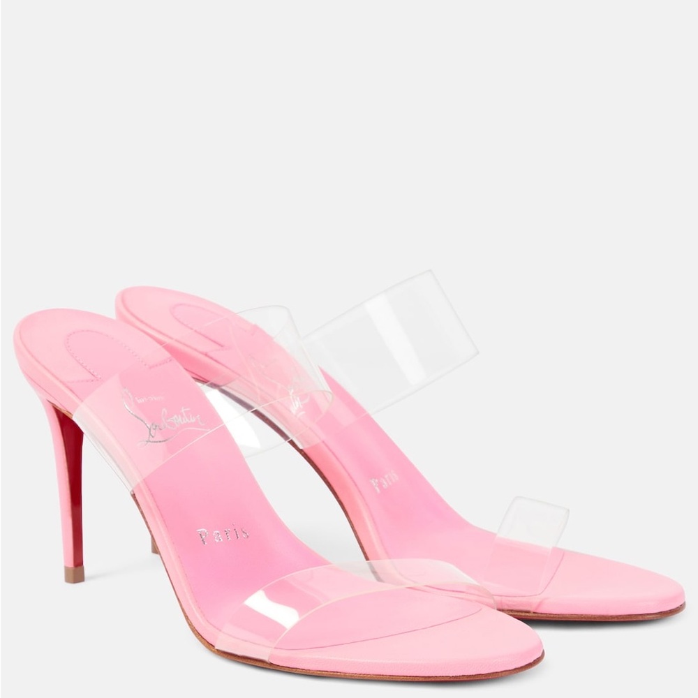 AUTHENTIC
Christian Louboutin “Just Nothing” 85mm Pink mules